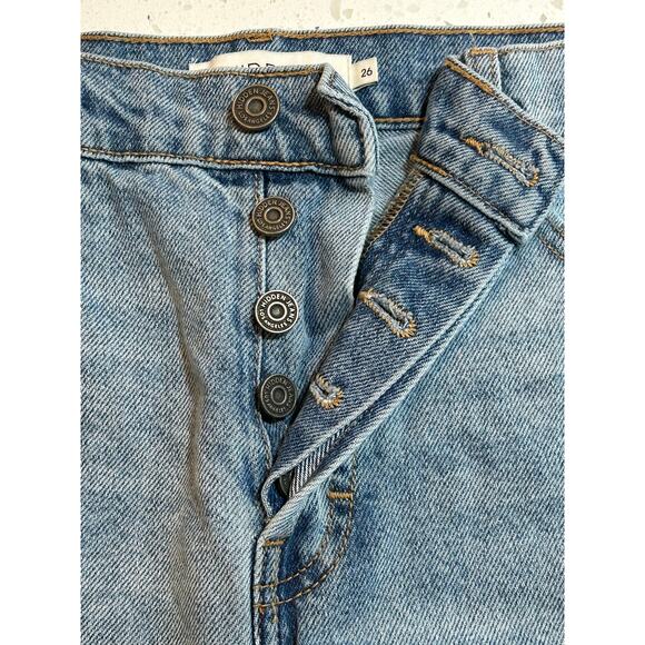 HIDDEN LOS ANGELeS DISTRESSED BUTTON FLY DENIM 100% COTTON WOMENS SIZE 26" WAIST - Picture 4 of 8